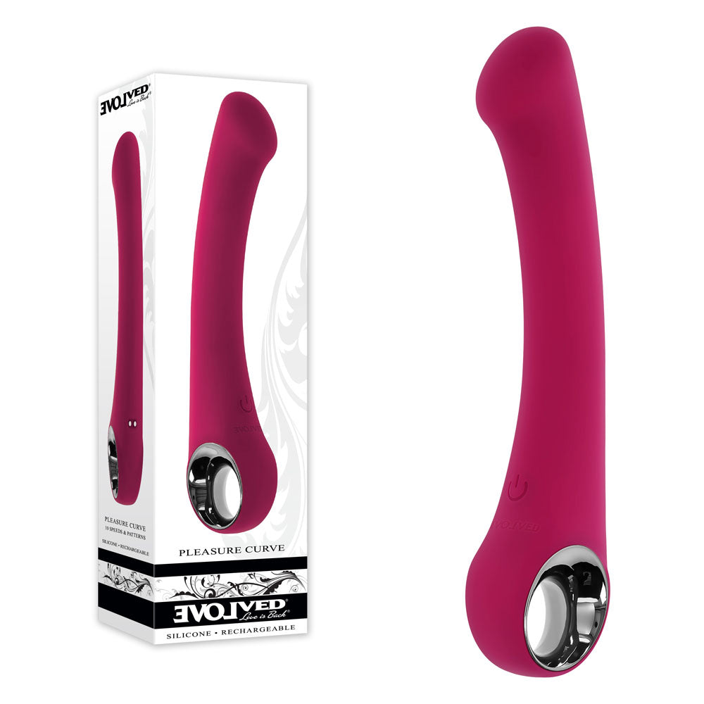Evolved PLEASURE CURVE - Pink 19 cm USB Rechargeable Vibrator Evolved
